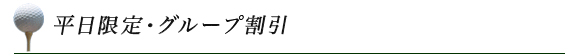 平日限定・グループ割引
