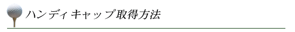 ハンディキャップ取得方法